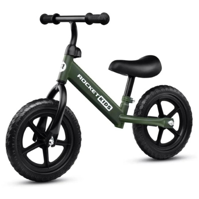 Беговел 12 Rocket R0044-DGN тёмно-зелёный 01